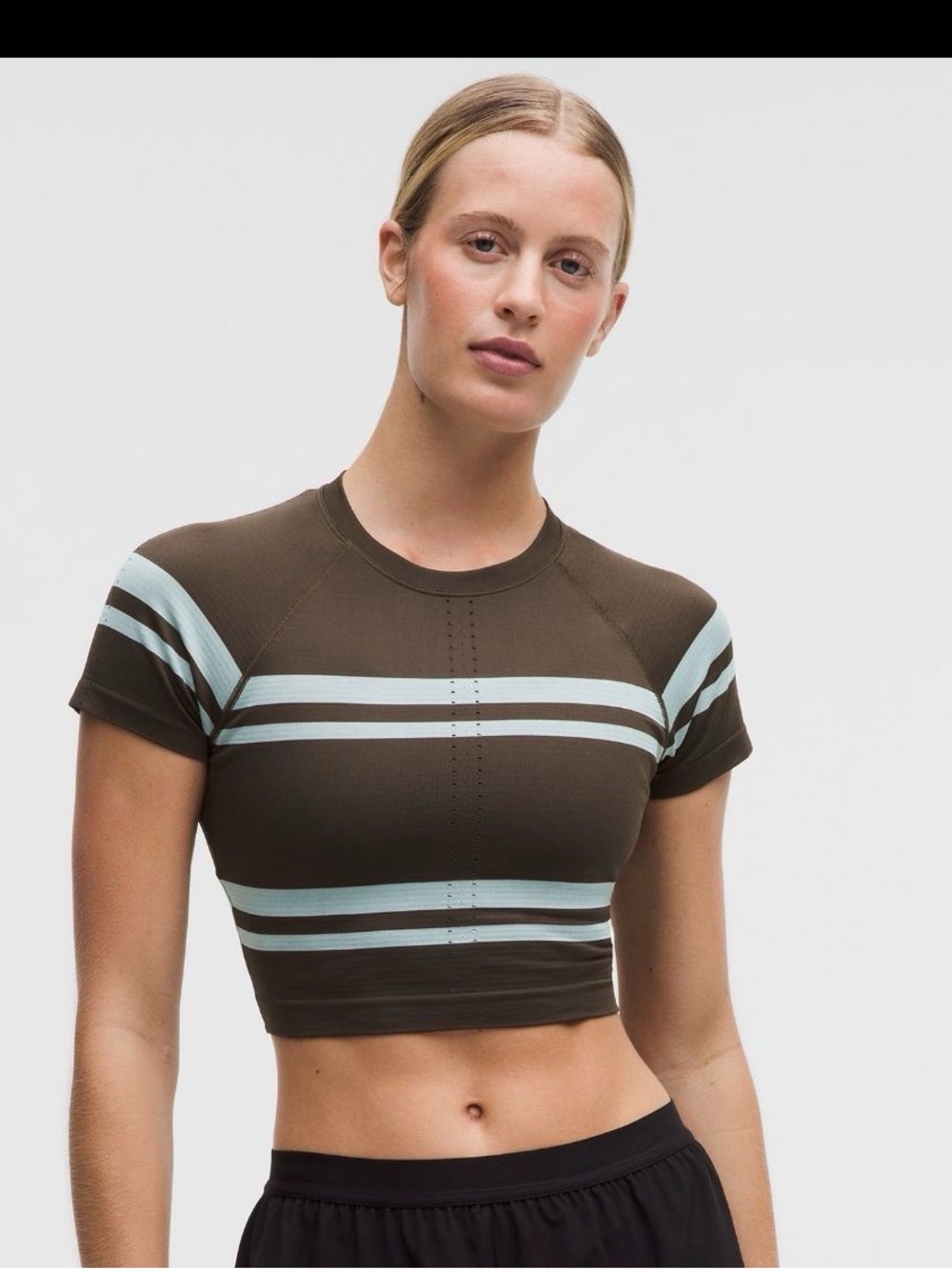 Lululemon Size 10 Swiftly Tech Cropped Tee 2.0 Short Sleeve Top